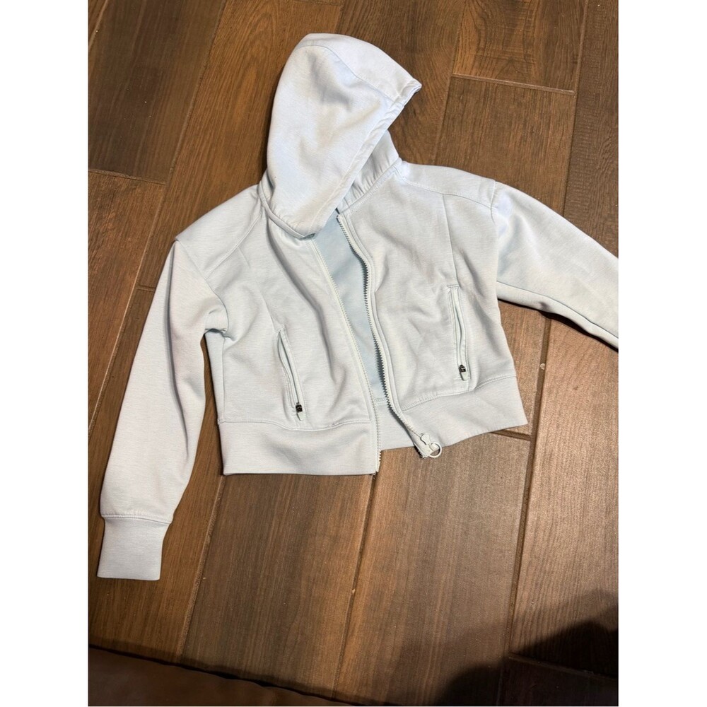 Yogalicious Light Blue Cropped Zip Hoodie